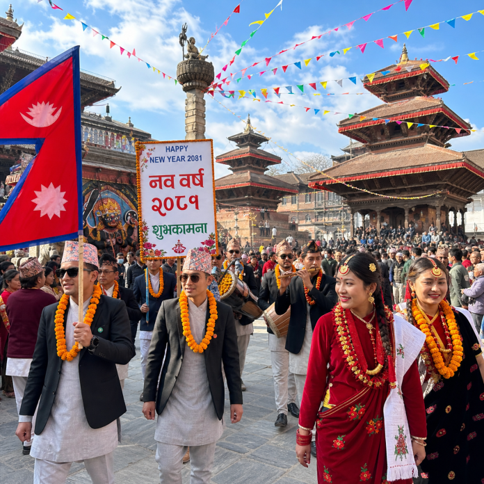 Nepali New Year, Nava Varsha 2082, Bikram Sambat, Nepal festivals, Nepali culture, New Year celebration Nepal